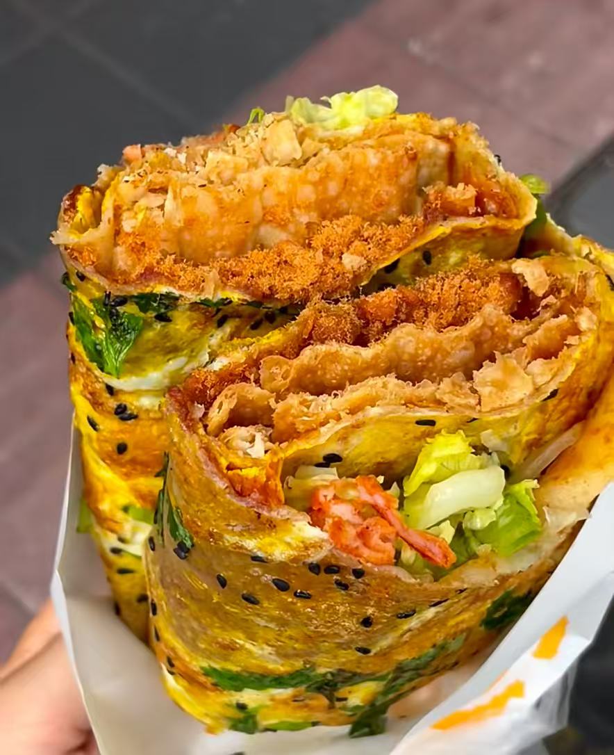 Pancake rolled with crisp fritter(Anchor development)